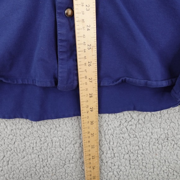 Peter Millar Shirt Mens XXL 2XL Blue Pearl Snap Western Pima Cotton Long Sleeve - Picture 6 of 9